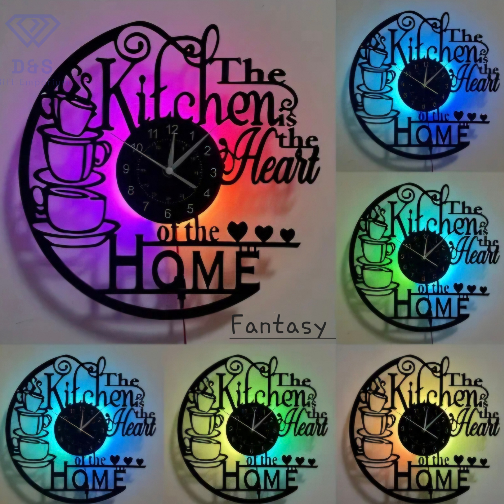 The Kitchen Is The Heart Of The Home Light Up Clock