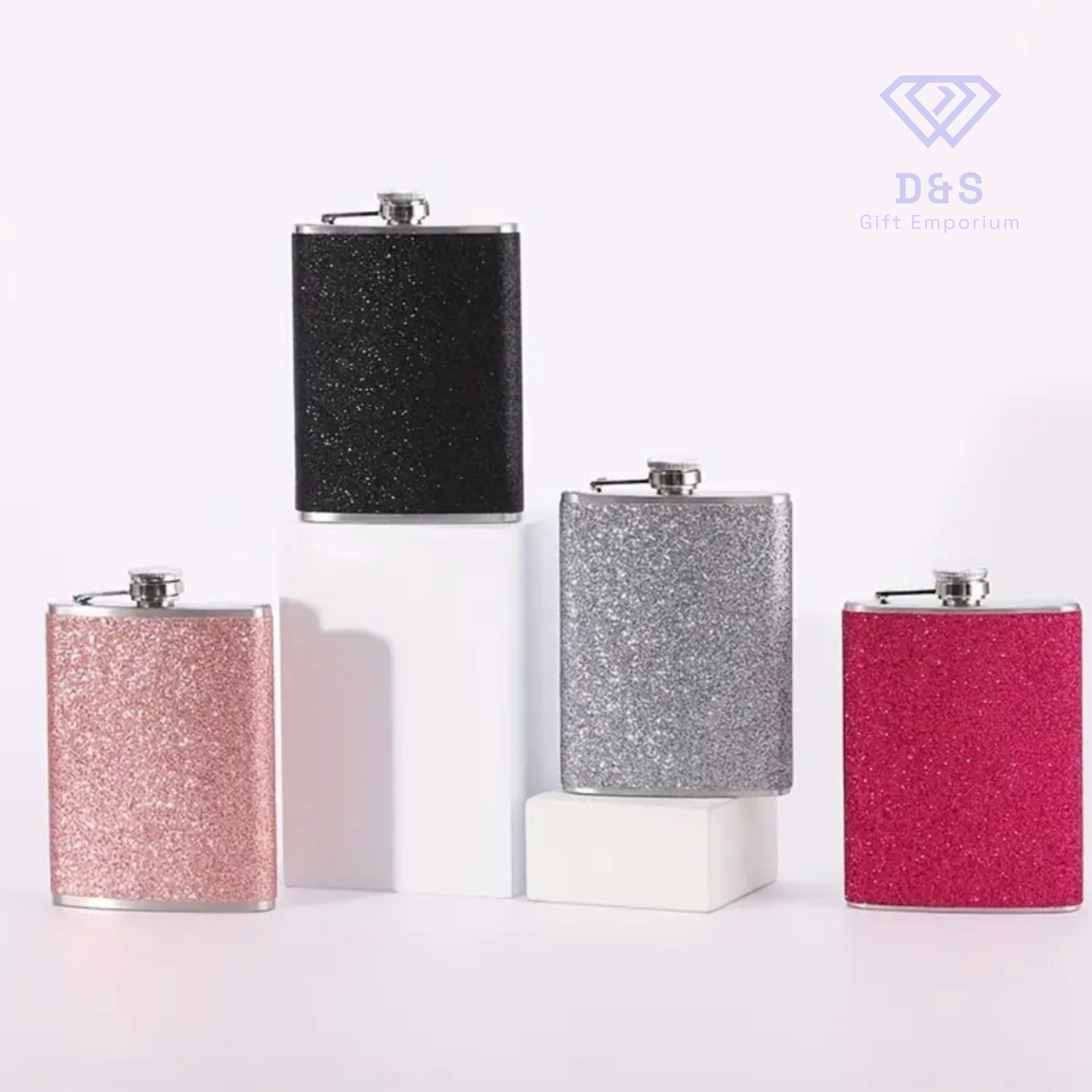 8oz Glitter Flask