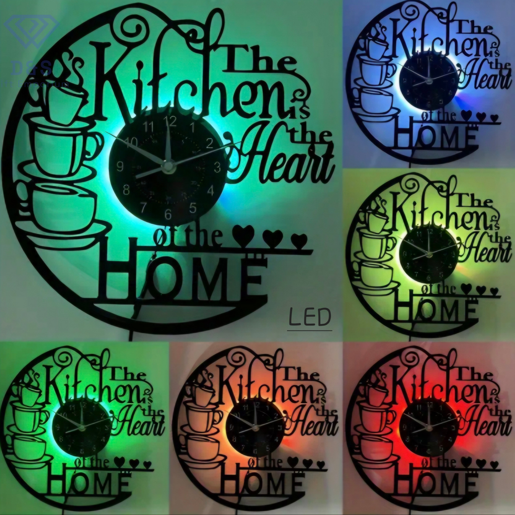 The Kitchen Is The Heart Of The Home Light Up Clock