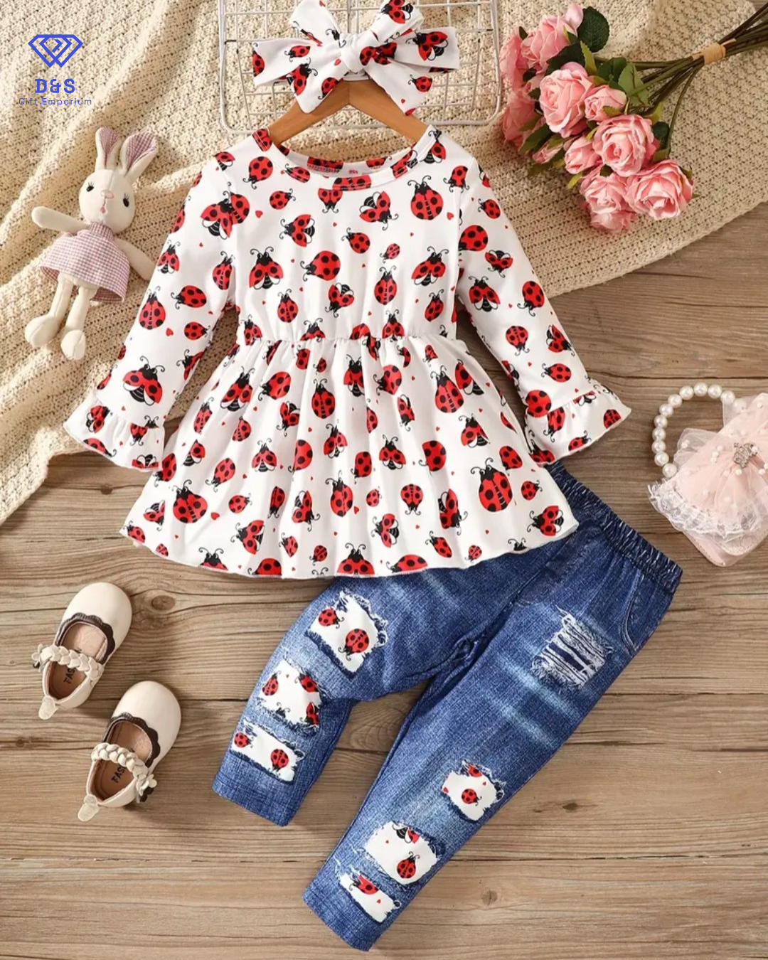 3pcs Ladybird Outfit