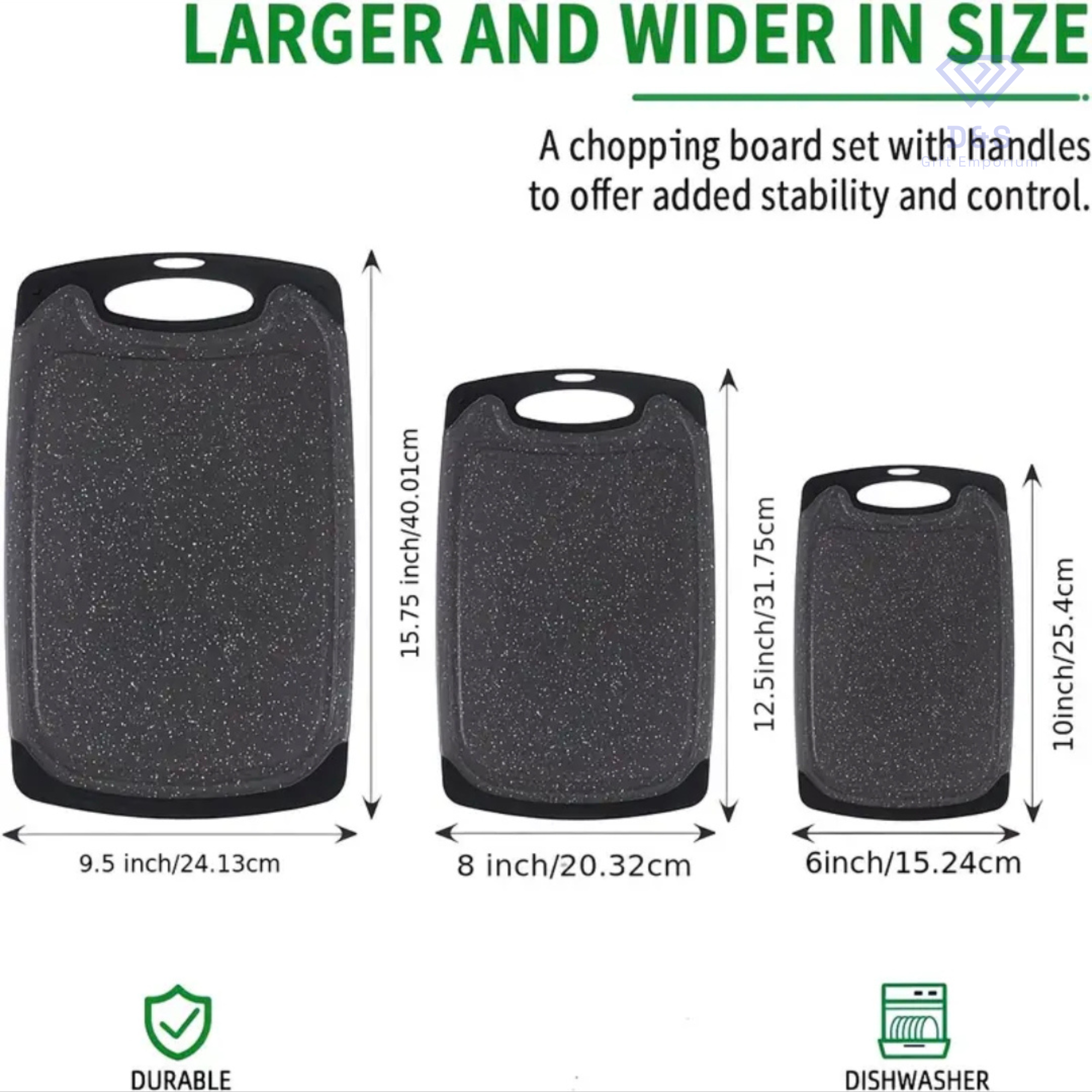 3Pcs Chopping Board Set