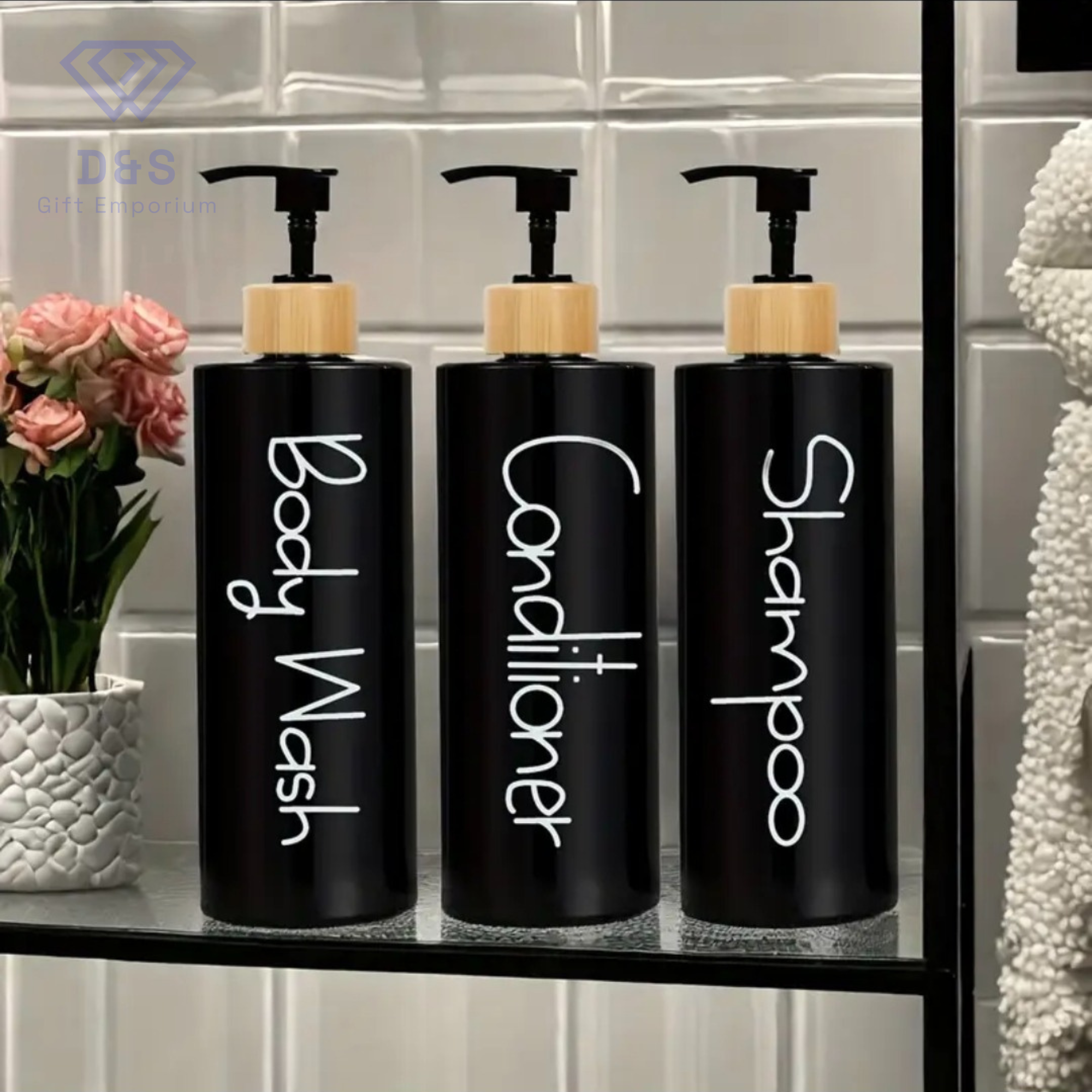 3pcs Bathroom Dispensing Bottles
