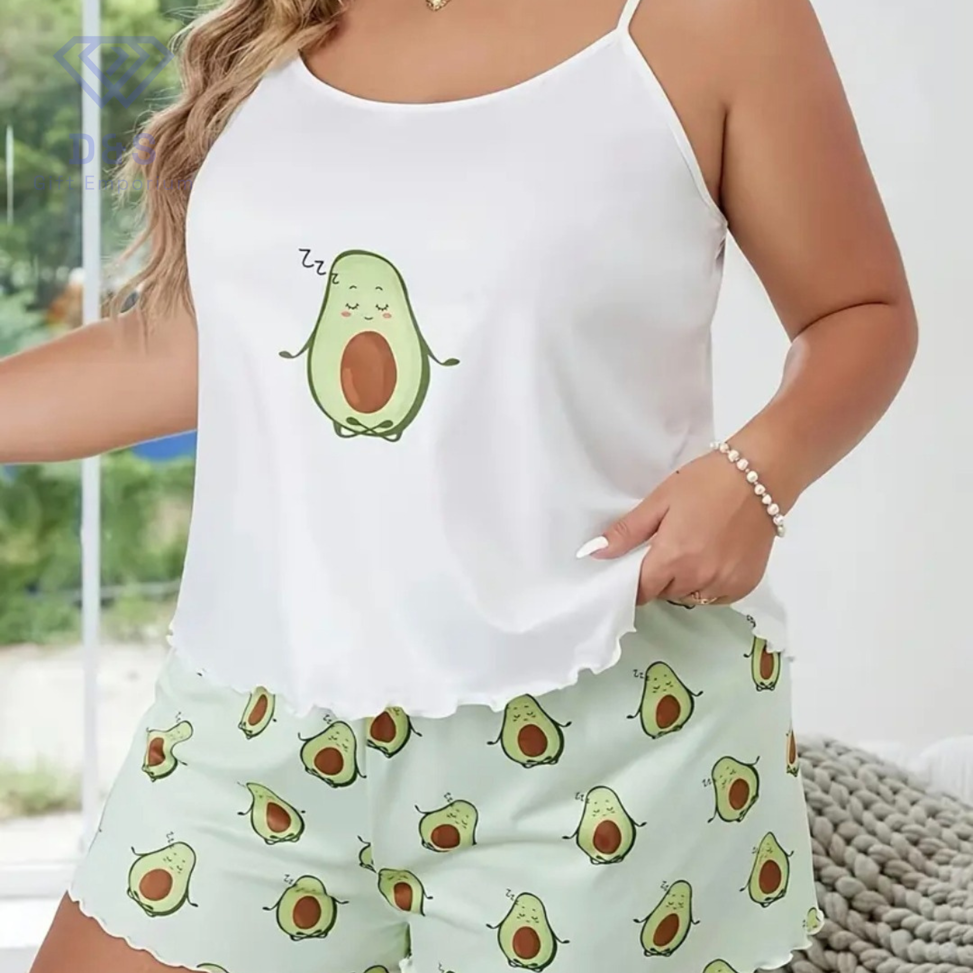 Plus Size Woman's Avacado Pyjamas
